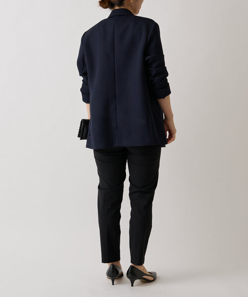 LIVETART（リヴェタート）の「《LIVETART》ボンディングメッシュジャケット（テーラードジャケット・レディース・ネイビー・FREE）」の18枚目の写真