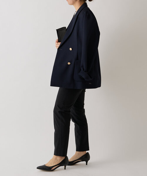 LIVETART（リヴェタート）の「《LIVETART》ボンディングメッシュジャケット（テーラードジャケット・レディース・ネイビー・FREE）」の19枚目の写真