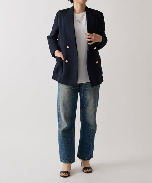 LIVETART（リヴェタート）の「《LIVETART》ボンディングメッシュジャケット（テーラードジャケット・レディース・ネイビー・FREE）」の22枚目の写真