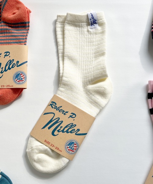 MILLER(ミラー)の「Robert P. Miller / ソックス Mボーダー / 326C(ソックス/靴下・レディース・ライトホワイト/ピンク/レッド/ホワイト/ホワイト系その他/グリーン/レッド系その他/ネイビー/オレンジ/イエロー/ブルー系その他/その他1/その他2/その他3/チャコールグレー/グレー/ブラック系その他/オレンジ系その他/その他4/レッド系その他2/ブラック/グレー系その他/ブルー系その他2/ブルー系その他3・23-25cm)」の21枚目の写真