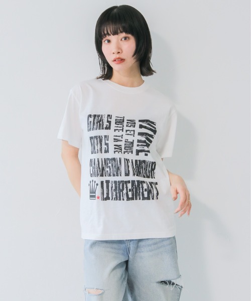 UNIT CHEST(ユニットチェスト)の「【UNIT CHEST】unique unisex T-shirt VTFAコラボT ”vacances d'ate” by Nina Tugawa(Tシャツ/カットソー・レディース・ブラック/ホワイト・S/M/L)」の1枚目の写真