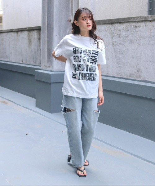 UNIT CHEST(ユニットチェスト)の「【UNIT CHEST】unique unisex T-shirt VTFAコラボT ”vacances d'ate” by Nina Tugawa(Tシャツ/カットソー・レディース・ブラック/ホワイト・S/M/L)」の9枚目の写真