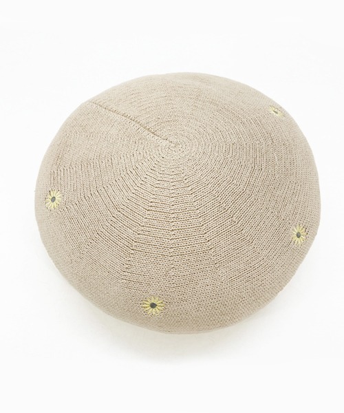 polcadot（ポルカドット）の「フラワー刺繍サーモベレー帽（ハンチング/ベレー帽・レディース・ブラック/グリーン/ベージュ/パープル・FREE）」の14枚目の写真