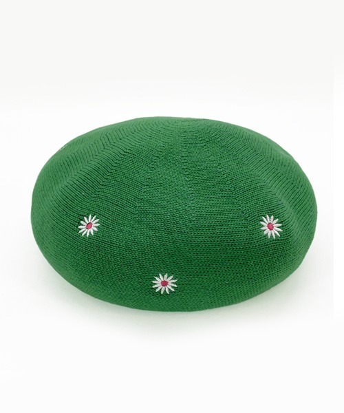 polcadot（ポルカドット）の「フラワー刺繍サーモベレー帽（ハンチング/ベレー帽・レディース・ブラック/グリーン/ベージュ/パープル・FREE）」の15枚目の写真