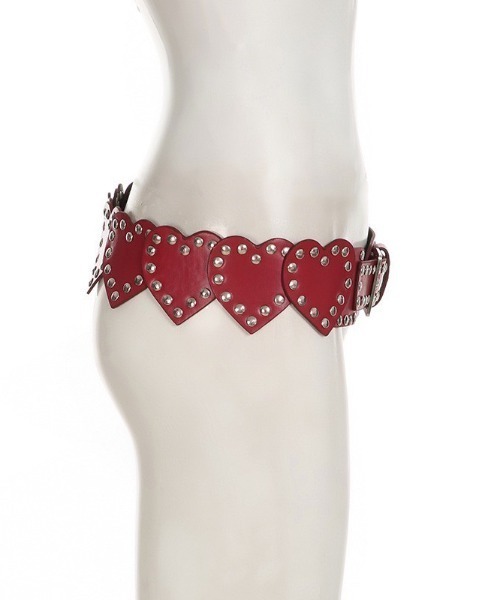 almo(アルモ)の「ハートスタッズワイドベルト(BQ)(ベルト・レディース・レッド・FREE)」の5枚目の写真