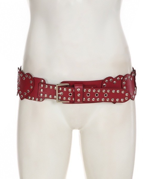 almo(アルモ)の「ハートスタッズワイドベルト(BQ)(ベルト・レディース・レッド・FREE)」の4枚目の写真