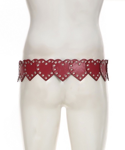 almo(アルモ)の「ハートスタッズワイドベルト(BQ)(ベルト・レディース・レッド・FREE)」の3枚目の写真