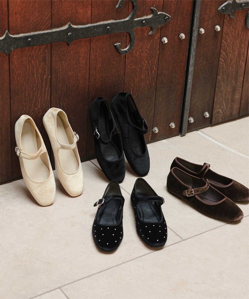 titivate(ティティベイト)の「スクエアトゥバレエシューズ(バレエシューズ・レディース・ブラウン/ベージュ/ブラック/ブラック系その他・LL/L/M/S)」の1枚目の写真