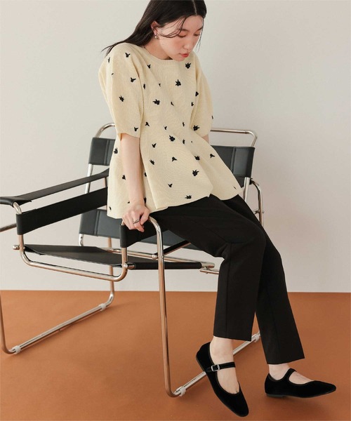 titivate(ティティベイト)の「スクエアトゥバレエシューズ(バレエシューズ・レディース・ブラウン/ベージュ/ブラック/ブラック系その他・LL/L/M/S)」の7枚目の写真