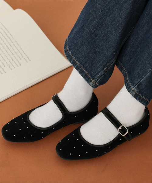 titivate(ティティベイト)の「スクエアトゥバレエシューズ(バレエシューズ・レディース・ブラウン/ベージュ/ブラック/ブラック系その他・LL/L/M/S)」の12枚目の写真