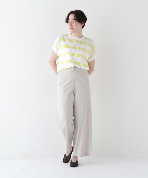 human woman(ヒューマンウーマン)の「◆【WEB・一部店舗限定】リネンタック入りバギーパンツ(その他パンツ・レディース・ホワイト系その他/ピンク・MEDIUM)」の15枚目の写真