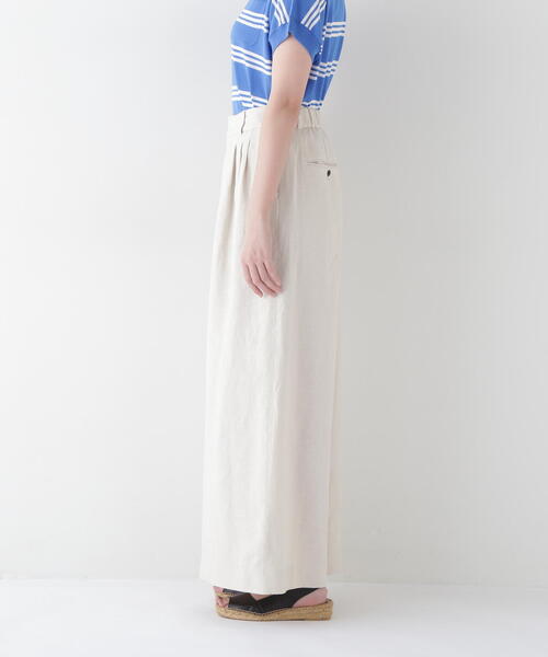 human woman(ヒューマンウーマン)の「◆【WEB・一部店舗限定】リネンタック入りバギーパンツ(その他パンツ・レディース・ホワイト系その他/ピンク・MEDIUM)」の17枚目の写真