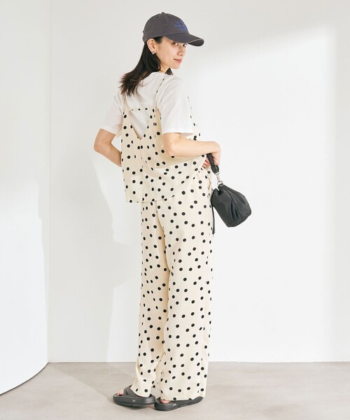 green label relaxing（グリーンレーベルリラクシング）の「【WEB限定】＜at ease＞ドット キャミソール（キャミソール・レディース・オフホワイト/ブラック・FREE）」の9枚目の写真