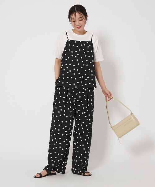 green label relaxing（グリーンレーベルリラクシング）の「【WEB限定】＜at ease＞ドット キャミソール（キャミソール・レディース・オフホワイト/ブラック・FREE）」の20枚目の写真