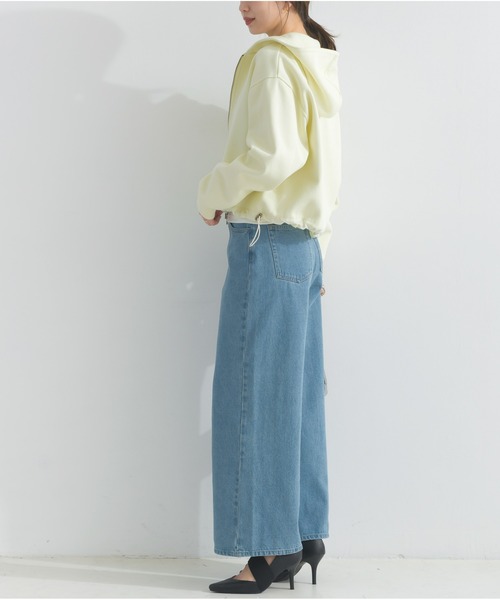 OandI（オーアンドアイ）の「ワイドデニムパンツ（デニムパンツ・レディース・サックスブルー/インディゴブルー・M）」の5枚目の写真