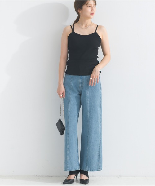 OandI（オーアンドアイ）の「ワイドデニムパンツ（デニムパンツ・レディース・サックスブルー/インディゴブルー・M）」の11枚目の写真