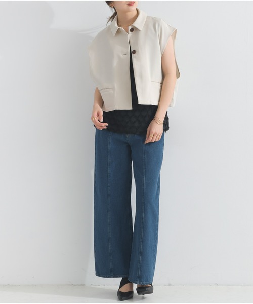 OandI（オーアンドアイ）の「ワイドデニムパンツ（デニムパンツ・レディース・サックスブルー/インディゴブルー・M）」の19枚目の写真