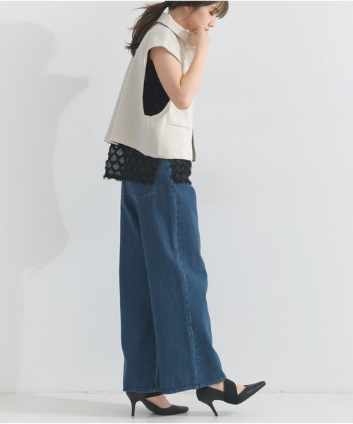 OandI（オーアンドアイ）の「ワイドデニムパンツ（デニムパンツ・レディース・サックスブルー/インディゴブルー・M）」の20枚目の写真