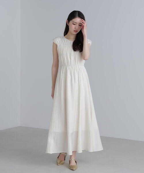 FREE'S MART（フリーズマート）の「◆シャーリングマキシワンピース（ワンピース・レディース・ブルー/ブラック/ホワイト・SMALL/MEDIUM）」の10枚目の写真