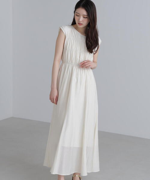 FREE'S MART（フリーズマート）の「◆シャーリングマキシワンピース（ワンピース・レディース・ブルー/ブラック/ホワイト・SMALL/MEDIUM）」の12枚目の写真