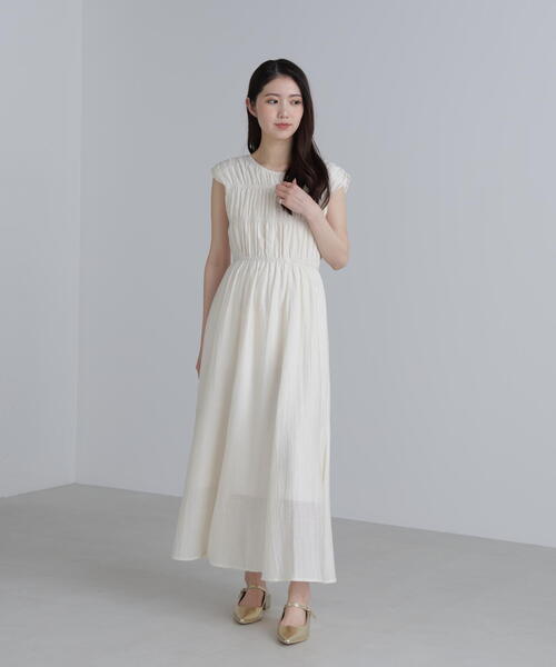 FREE'S MART（フリーズマート）の「◆シャーリングマキシワンピース（ワンピース・レディース・ブルー/ブラック/ホワイト・SMALL/MEDIUM）」の14枚目の写真