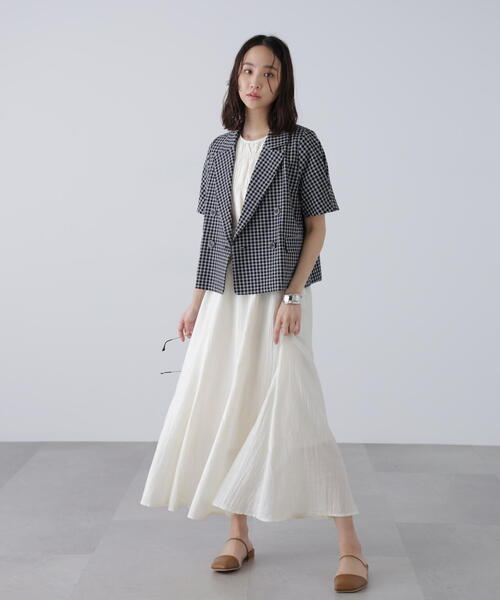 FREE'S MART（フリーズマート）の「◆シャーリングマキシワンピース（ワンピース・レディース・ブルー/ブラック/ホワイト・SMALL/MEDIUM）」の15枚目の写真