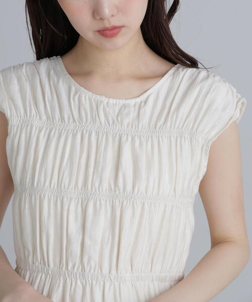 FREE'S MART（フリーズマート）の「◆シャーリングマキシワンピース（ワンピース・レディース・ブルー/ブラック/ホワイト・SMALL/MEDIUM）」の18枚目の写真