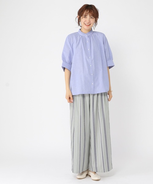 その他 mana studio CLIP｜【新色追加】シングルガーゼ襟フリルブラウス | Rakuten