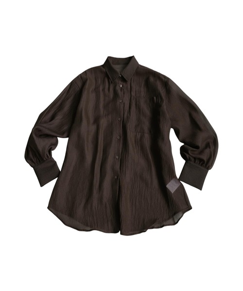 antiqua（アンティカ）の「ワッシャーシアーシャツ（シャツ/ブラウス・レディース・ブラック/その他・ONESIZE）」の15枚目の写真