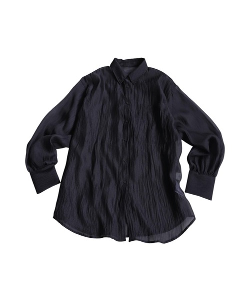antiqua（アンティカ）の「ワッシャーシアーシャツ（シャツ/ブラウス・レディース・ブラック/その他・ONESIZE）」の14枚目の写真