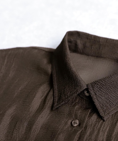 antiqua（アンティカ）の「ワッシャーシアーシャツ（シャツ/ブラウス・レディース・ブラック/その他・ONESIZE）」の16枚目の写真