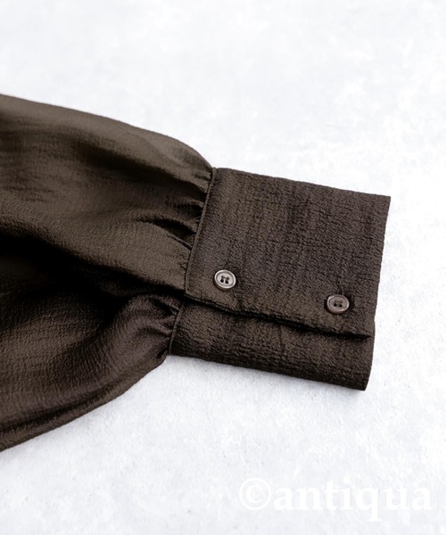 antiqua（アンティカ）の「ワッシャーシアーシャツ（シャツ/ブラウス・レディース・ブラック/その他・ONESIZE）」の17枚目の写真