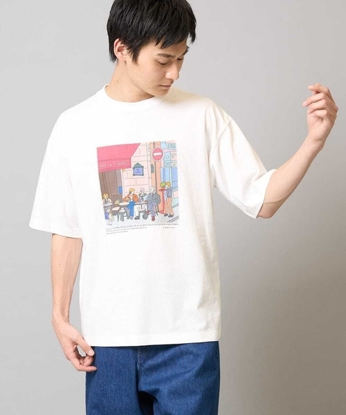 a.v.v(アーヴェヴェ)の「【接触冷感/綿100%】イラストレーターコラボプリンワイドシルエットカットソー(Tシャツ/カットソー・メンズ・パープル/レッド・46/48/50)」の2枚目の写真