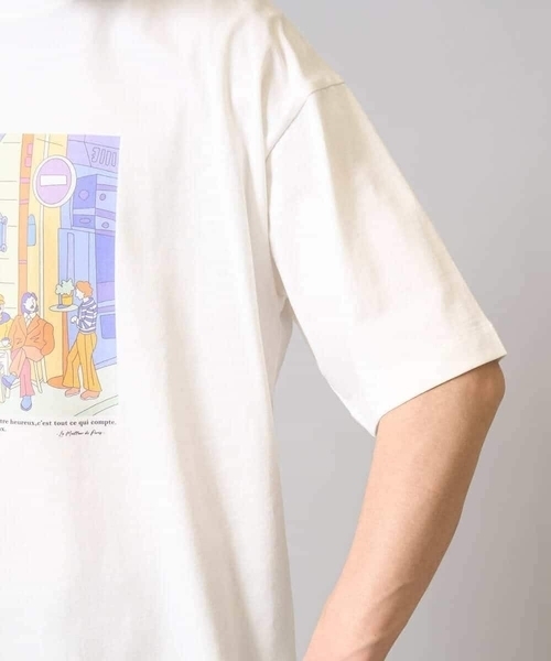 a.v.v(アーヴェヴェ)の「【接触冷感/綿100%】イラストレーターコラボプリンワイドシルエットカットソー(Tシャツ/カットソー・メンズ・パープル/レッド・46/48/50)」の6枚目の写真