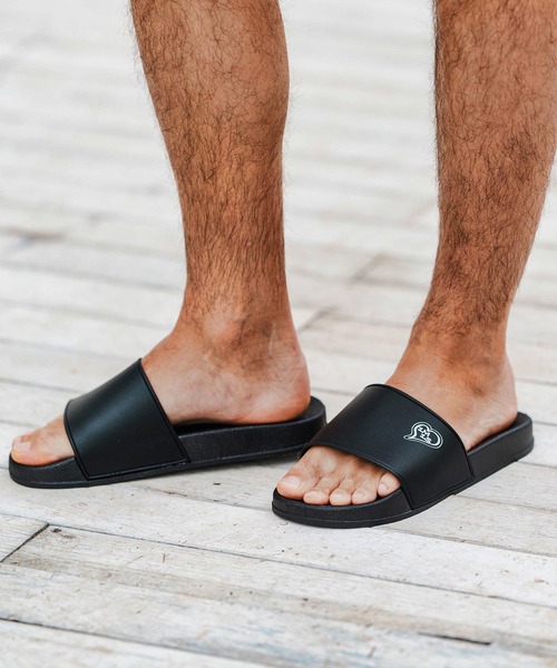 1minute 1second(ワンミニットワンセカンド)の「mko12746-shower sandals シャワーサンダル(サンダル・メンズ・ホワイト/ブラック・S/M/L/XL)」の1枚目の写真