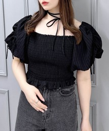 シャーリング オフショルダー」に該当するシャツ/ブラウスファッション