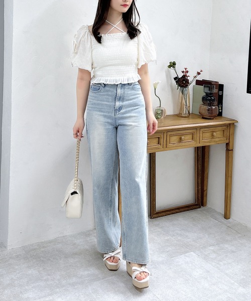 INGNI（イング）の「シャーリングオフショルブラウス（シャツ/ブラウス・レディース・オフホワイト/ブラウン系その他2/ネイビー系2/ブラック/ブラック系/ピンク・M）」の13枚目の写真