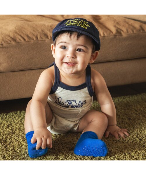 BREEZE（ブリーズ）の「【Bpop】キャップ（キャップ・キッズ・アイボリー/レッド/インディゴブルー・46/48）」の4枚目の写真