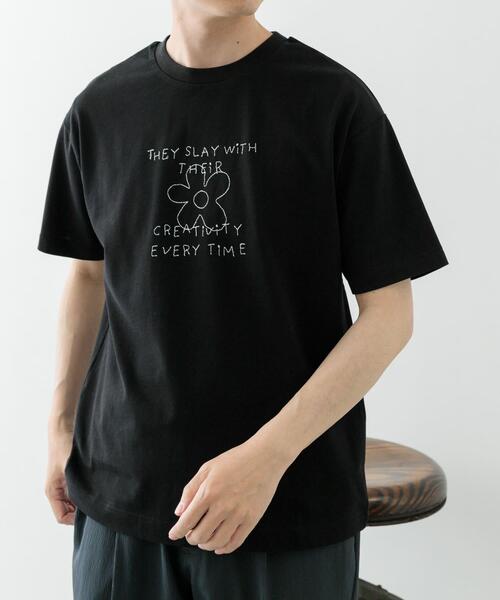 ITEMS URBANRESEARCH(アイテムズ アーバンリサーチ)の「レタード刺繍Tシャツ creativity(Tシャツ/カットソー・メンズ・チャコールグレー/ブラック/ホワイト・MEDIUM/LARGE)」の16枚目の写真