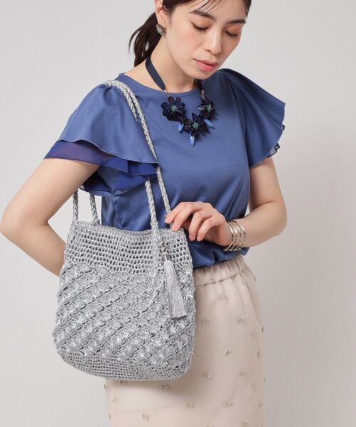 Sunauna(スーナウーナ)の「◆【こなれ見え!/肩掛け可能/軽量】メタリックトートバッグ(トートバッグ・レディース・シルバー/ゴールド/ブラック・00)」の14枚目の写真