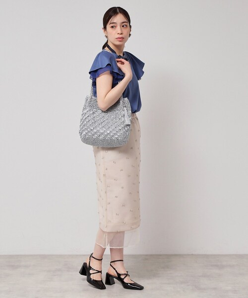 Sunauna(スーナウーナ)の「◆【こなれ見え!/肩掛け可能/軽量】メタリックトートバッグ(トートバッグ・レディース・シルバー/ゴールド/ブラック・00)」の15枚目の写真