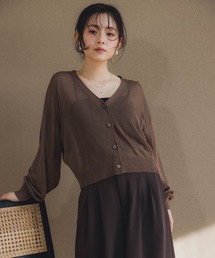 小さいサイズ ショート丈ニットカーディガン 低身長さん・小柄女性