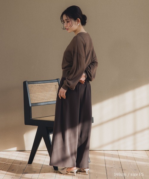 Petitjo(プッチージョ)の「小さいサイズ ショート丈ニットカーディガン 低身長さん・小柄女性(カーディガン/ボレロ・レディース・カーキブラウン/ライトピンク・PS/PM)」の22枚目の写真