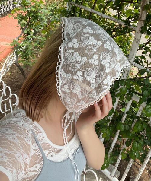 WEGO(ウィゴー)の「WEGO/レースバブーシュカ(その他ヘアアクセサリー・レディース・その他1/その他2/その他3・FREE)」の2枚目の写真