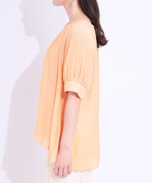 DRESKIP(ドレスキップ)の「【S-LL/2点セット】インせず着られる はしごレース5分袖ブラウス(シャツ/ブラウス・レディース・ブラック/ライトベージュ/ライトオレンジ系/ライトブルー・01/02/03)」の22枚目の写真
