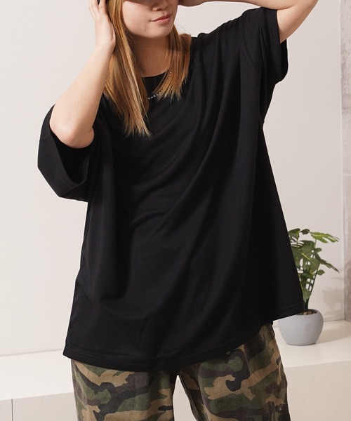 1111clothing(ワンフォークロージング)の「スーパービッグ ドルマンTシャツ / Super Big Dolman T-Shirt(Tシャツ/カットソー・レディース・ピンク/その他/チャコールグレー/ホワイト/ブラック・M/L)」の1枚目の写真