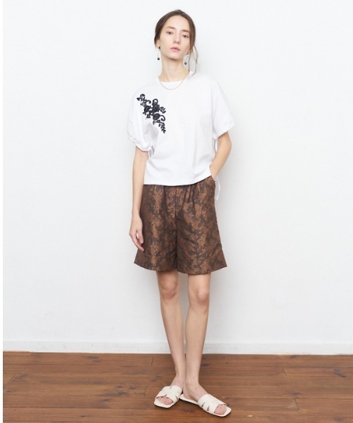 Muel Chic（ミュエルシック）の「Effie short pants エフィーショートパンツ（その他パンツ・レディース・オフホワイト/ブラウン/ブラック・MEDIUM/SMALL）」の15枚目の写真