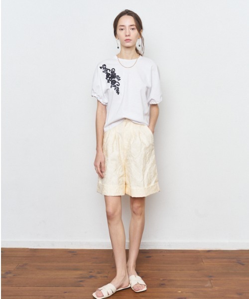 Muel Chic（ミュエルシック）の「Effie short pants エフィーショートパンツ（その他パンツ・レディース・オフホワイト/ブラウン/ブラック・MEDIUM/SMALL）」の6枚目の写真