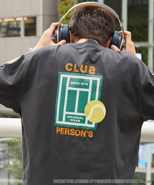 PERSON'S（パーソンズ）の「PERSON'S/パーソンズ 別注 グラフィックデザインプリント 刺繍 半袖Tシャツ（Tシャツ/カットソー・レディース・スミクロ/ホワイト/ブラック系/オフホワイト・L/M）」の4枚目の写真