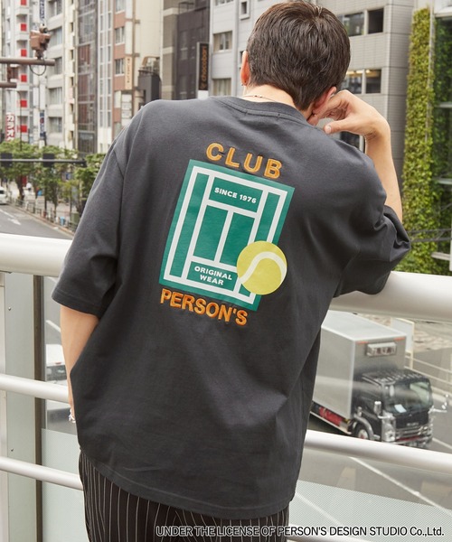 PERSON'S/パーソンズ 別注 グラフィックデザインプリント 刺繍 半袖T